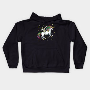 Space Astronaut Dabbing Unicorn Cosmos Gift Kids Hoodie